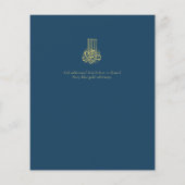 NIKAH Blue Gold PHOTO Wedding Invitation (Achterkant)