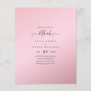 NIKAH - Budget Islamic Wedding Invitting Custom Flyer