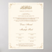Nikah Certificaat Poster (Voorkant)
