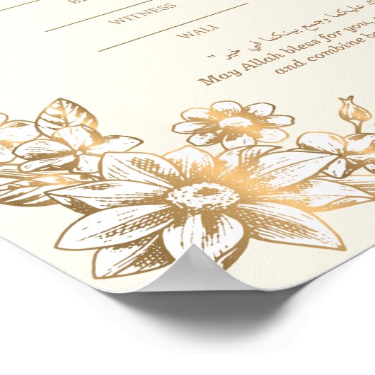 Nikah Certificaat Poster (Hoek)