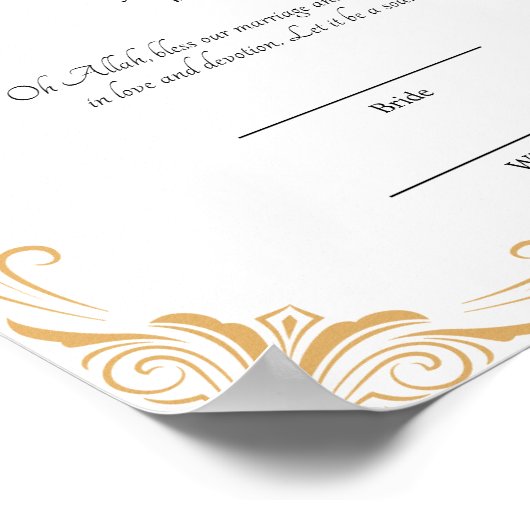 Nikah contract poster (Hoek)