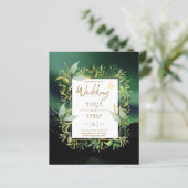NIKAH - Emerald Green Gold ISLAMIC Wedding Invite (Staand voorkant)
