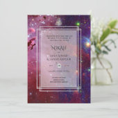 NIKAH Galaxy Huwelijksuitnodiging Islamitische kal Kaart (Staand voorkant)