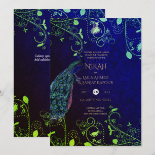 NIKAH Galaxy Wedding Invite Islamic Calligraphy Kaart