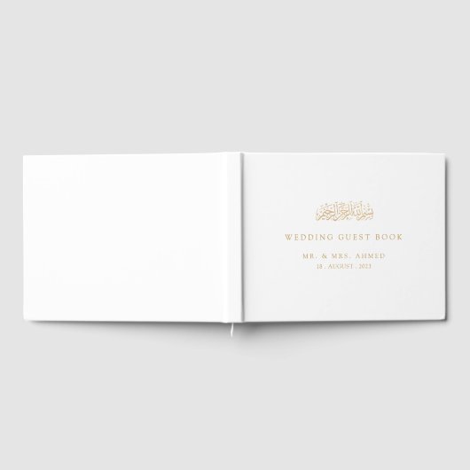 Nikah Goud Islamitische Moslim Bruiloft Gastenboek (Volledig)