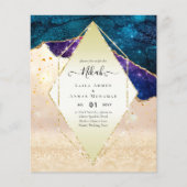 Nikah Huwelijksuitnodigingen  AGATE GOUD GLITTER B (Voorkant)