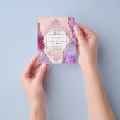 Nikah Huwelijksuitnodigingen  AGATE GOUD GLITTER B Flyer (Hand)