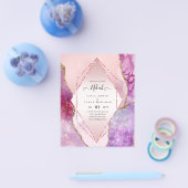 Nikah Huwelijksuitnodigingen  AGATE GOUD GLITTER B Flyer (Enkel)