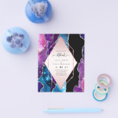 Nikah Huwelijksuitnodigingen  AGATE GOUD GLITTER B Flyer (Enkel)