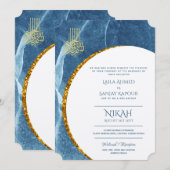 Nikah Huwelijksuitnodigingen | Islamitische Walima Kaart (Voorkant / Achterkant)