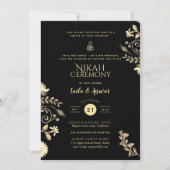 Nikah - Invitations modernes de mariage islamique (Devant)
