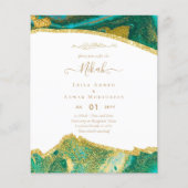 NIKAH Islamic Bismillah Wedding Invitations BUDGET (Voorkant)