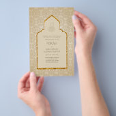 NIKAH -  Islamic Mosque Gold Wedding Flyer (Hand)