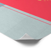 NIKAH Mariage Faire-part Photo or rouge Poster (Coin)