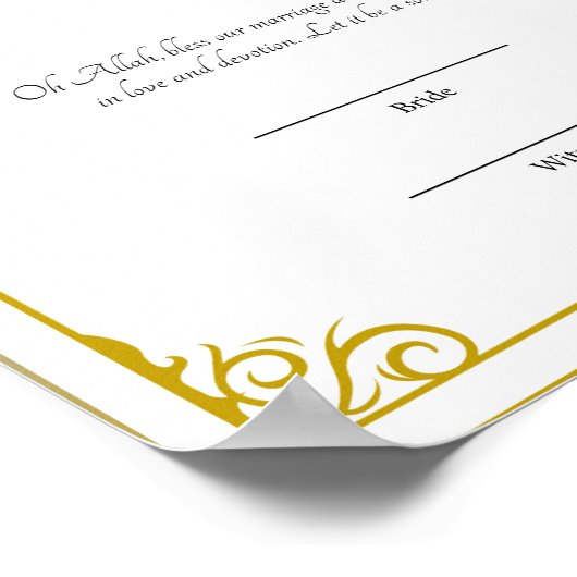 Nikah Nama Poster (Hoek)