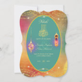 NIKAH - Ornat Islamic Gold Faire-part de mariage (Devant)