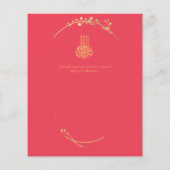 NIKAH Red Gold Photo Wedding Verloving Flyer (Achterkant)