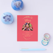 NIKAH Red Gold Photo Wedding Verloving Flyer (Enkel)