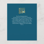 NIKAH - Trouwbudget Agate Goud Teal FOTO (Achterkant)