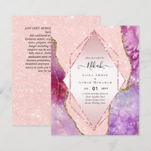 Nikah Trouwkaarten AGATE GOUD GLITTER BUDGET
