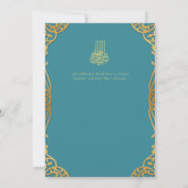 NIKAH Turquoise Gold PHOTO Faire-part de mariage i (Dos)
