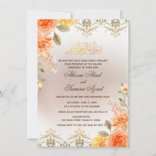 Nikah Valima Ceremony Wedding Invitation Sinaasapp Kaart