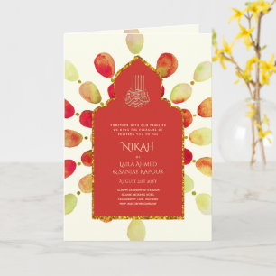 Nikah Walimah Programme de Faire-part de mariage R