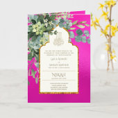 Nikah Walimah Programme de Faire-part de mariage R (Fleur jaune)