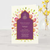 Nikah Walimah Programme de Faire-part de mariage R (Fleur jaune)