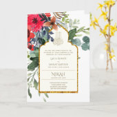 Nikah Walimah Programme de Faire-part de mariage R (Fleur jaune)