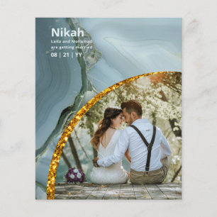 NIKAH - Weddenschapsbudget Agate Gold Blauwgroen F Flyer