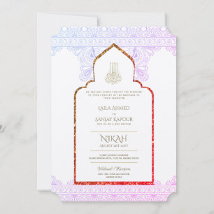 NIKAH Wedding Invite - Moskee Walimah Kaart