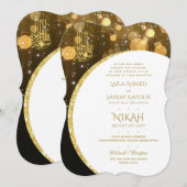 Nikah Wedding Invites | Islamic Walimah Modern Kaart (Voorkant / Achterkant)
