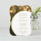 Nikah Wedding Invites | Islamic Walimah Modern Kaart (Staand voorkant)