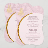 Nikah Wedding Invites | Islamic Walimah Modern Kaart (Voorkant / Achterkant)