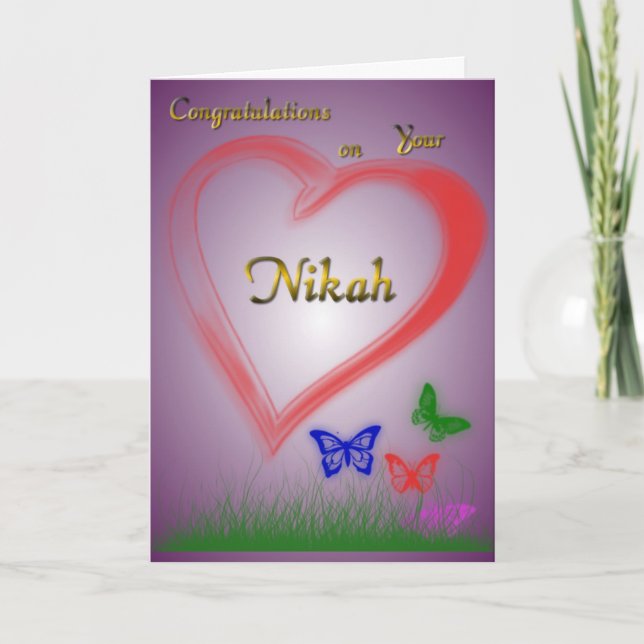 Nikah-Wedding Kaart (Voorkant)