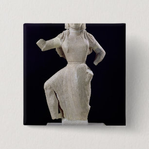 Nike, uit Delos, c.550 BC Vierkante Button 5,1 Cm