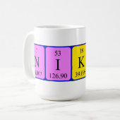 Nikita nom de table périodique mug (Devant gauche)