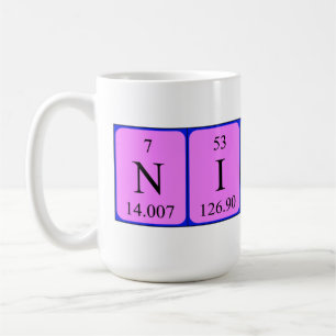 Nikita nom de table périodique mug