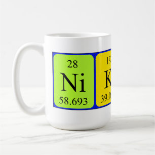 Nikita periodieke mok van de lijstnaam