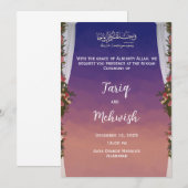 Nikkah Ceremonie Uitnodiging Kaart bruiloft Moslim (Voorkant / Achterkant)