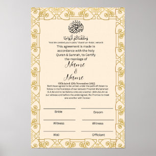 Nikkah-certificaat Poster