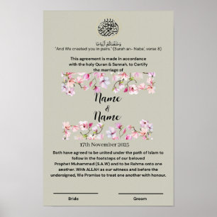 Nikkah-certificaat Poster