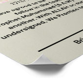 Nikkah-certificaat Poster (Hoek)