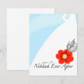 Nikkah Ever After Trouwkaart Uitnodigingskaart RSVP Kaartje (Voorkant / Achterkant)