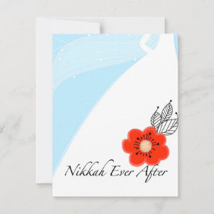 Nikkah Ever After Wedding Invitation Card RSVP Kaartje