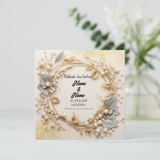 Nikkah faire-part de mariage (Debout devant)