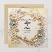 Nikkah faire-part de mariage (Devant / Derrière)