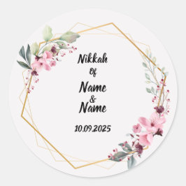 Nikkah gunststickers  ronde sticker