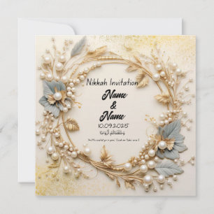 Nikkah huwelijksuitnodiging kaart